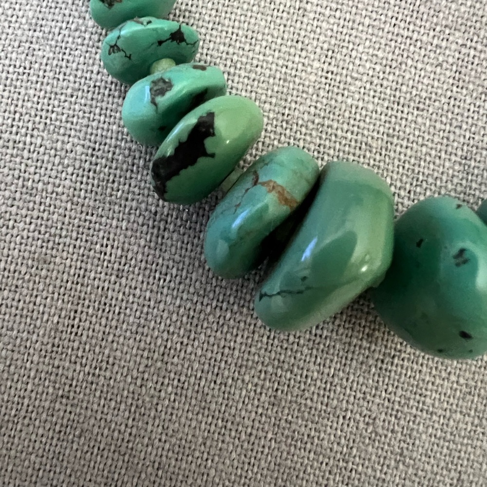Elegant Green Turquoise Howlite Beaded Necklace - Picture 4 of 7